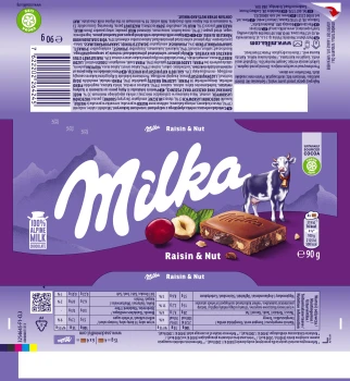 Milka Raisins&Nuts 90g