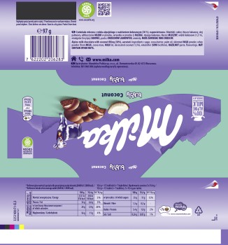 Milka Bubbly Coconut 97g