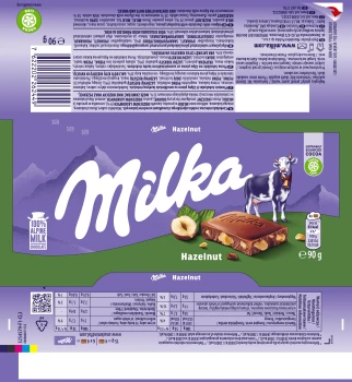 Milka Hazelnut 90g