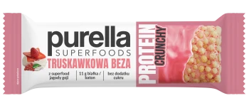 Purella Protein Crunchy Beza Truskawkowa 45g