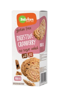 Balviten Herbatniki owsiane z żurawiną bez dodatku cukru 150g. Produkt bezglutenowy