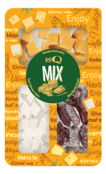 DELI Q MIX Cheddar Red kostki/ Ser kozi kostki/ Mini Salami Pleśniowe, 200g