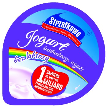 Strzałkowo Jogurt śmietankowy wiejski bez laktozy 180g