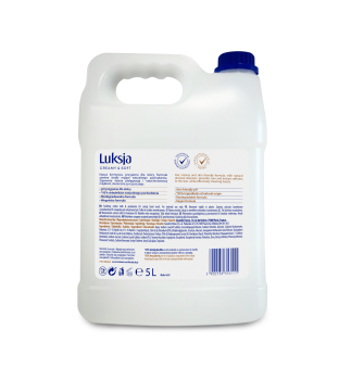 Luksja Creamy & Soft Kremowe mydło w płynie Mleczko bawełniane i Prowitamina B5 5 L opakowanie uzupełniające