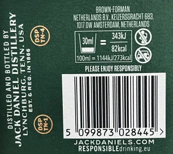 'Jack Daniel's Bonded Rye Tennessee Whiskey 50% 700 ml