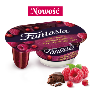 Fantasia Malina-czerwona porzeczka z kawałkami czekolady 116g