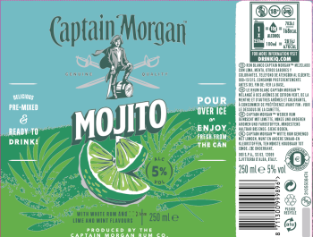 'Napój alkoholowy Captain Morgan White Mojito 5% 250 ml