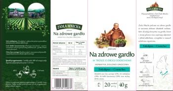Zioła Mnicha herbatka na zdrowe gardło 20x2g