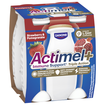 Actimel Truskawka-Granat Triple Action 4x100g
