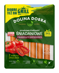 Smakowe kiełbaski śniadaniowe z suszonymi pomidorami 200 g Dolina Dobra