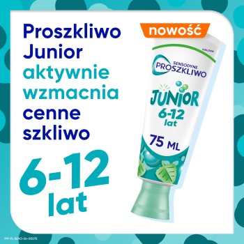 Sensodyne ProSzkliwo Junior Pasta z fluorem do zębów chroniąca szkliwo do zębów mlecznych i stałych 6-12 lat, 75 ml