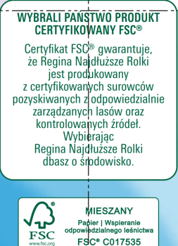 Papier toaletowy Regina Najdłuższe Rolki 4 rolki opakowanie papierowe