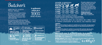 Butcher's Original Megapack Junior, karma dla szczeniaka, mix smaków, kawałki w galaretce, 6x400 g