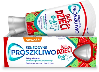 Sensodyne ProSzkliwo Dla Dzieci Pasta z fluorem do zębów chroniąca szkliwo do zębów mlecznych i stałych 0-6 lat, 50 ml