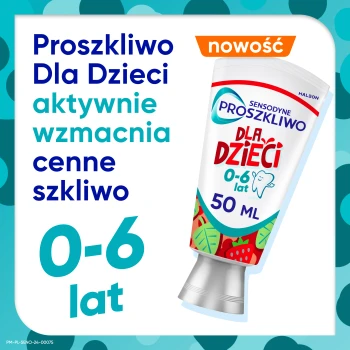 Sensodyne ProSzkliwo Dla Dzieci Pasta z fluorem do zębów chroniąca szkliwo do zębów mlecznych i stałych 0-6 lat, 50 ml