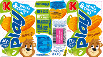 Kubuś Play! Woda i Owoce Mango 400ml