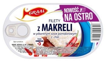 GRAAL Filety z makreli w pikantnym sosie pomidorowym z chili 170g