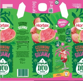Hortex Tropical Duo Napój Czerwone winogrono gujawa karton 1L