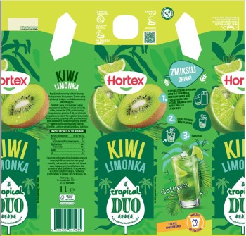 Hortex Tropical Duo Napój Kiwi limonka karton 1L
