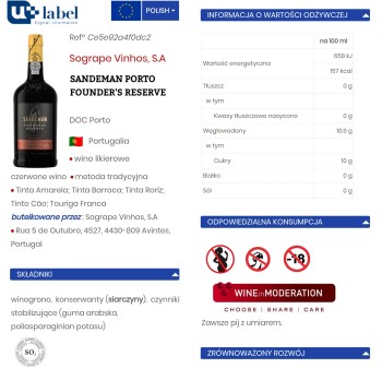 'Sandeman Founder's Reserve Ruby Porto 0,75 L