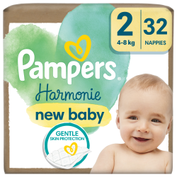 Pampers Harmonie Baby Pieluszki, rozmiar 2, 32 sztuki, 4kg-8kg