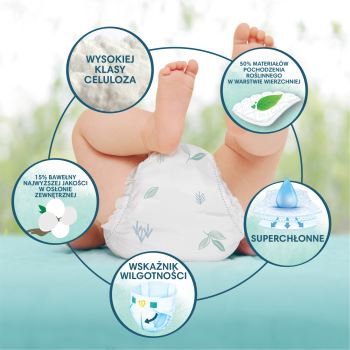 Pampers Harmonie Baby Pieluszki, rozmiar 2, 32 sztuki, 4kg-8kg