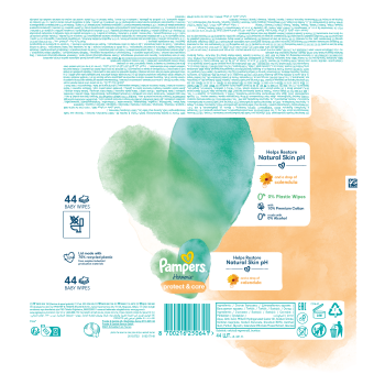 Pampers Harmonie Protect & Care Chusteczki nawilżane dla dzieci 1 opakowanie = 44 chusteczki