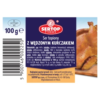 Ser topiony z wędzonym kurczakiem kostka SERTOP 100 g
