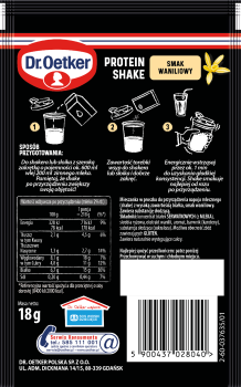 Dr. Oetker Protein Shake smak waniliowy 18 g