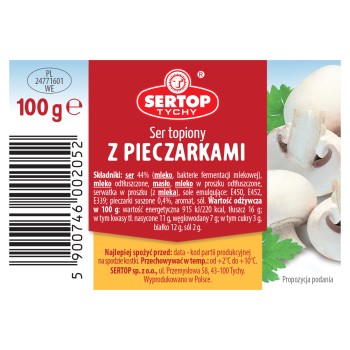 Ser topiony z pieczarkami kostka SERTOP 100 g