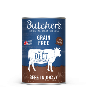 Butcher's Original Megapack Gravy, karma dla psa, mix smaków z warzywami, kawałki w sosie, 6x400 g
