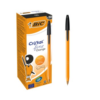 BIC Orange Fine Długopis olejowy czarny 20 sztuk