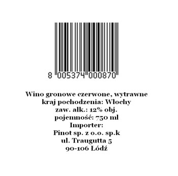 'Wino czerwone Micina Nerello Mascalese 750ml