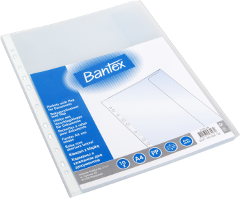 Bantex Koszulka groszkowa z klapką A4 110 mic. 10 szt