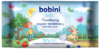 BOBINI Kids Nawilżany papier toaletowy 50szt.