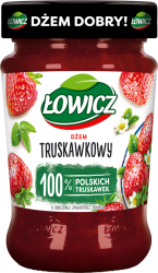 Łowicz Dżem Truskawkowy Niskosłodzony 280 g