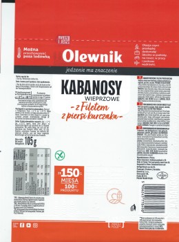 Olewnik Kabanosy z filetem kurczaka 105 g