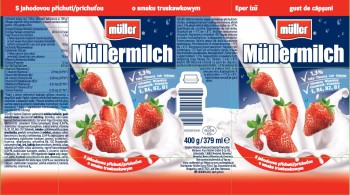 Müller Müllermilch truskawkowy Napój mleczny 400 g