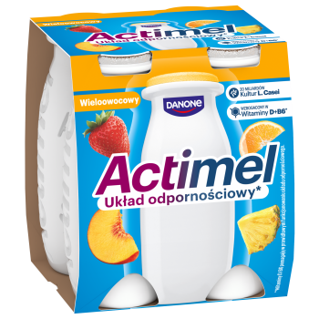 Actimel Wieloowocowy Napój mleczny 400 g (4 sztuki)