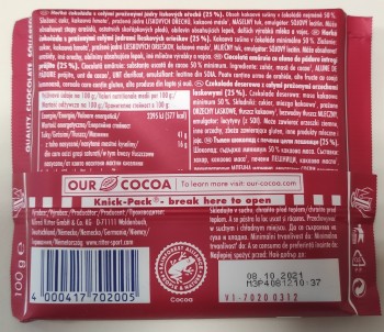 Ritter Sport Czekolada deserowa z całymi prażonymi orzechami laskowymi 100g