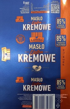 Lumiko Masło Extra 85% 200g KREMOWE