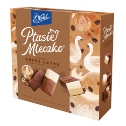E. Wedel Ptasie Mleczko o smaku caffe latte w czekoladzie mlecznej 340g