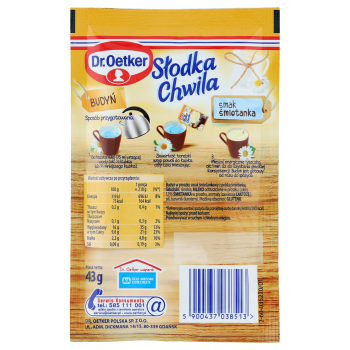 Dr. Oetker Słodka Chwila Budyń śmietankowy 43g Nowa receptura