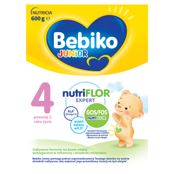 Bebiko Junior 4 NUTRIflor Expert Mleko dla dzieci powyżej 2. roku życia 600 g