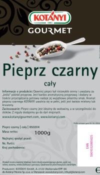 Kotanyi Pieprz czarny cały 1000g