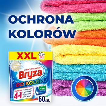 Bryza 4w1 kapsułki do prania koloru 60 szt.