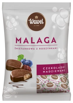 Wawel Malaga śmietankowa z rodzynkami Czekolada z nadzieniem 1000 g