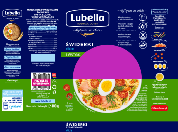 Lubella Makaron świderki z warzywami eliche 400 g