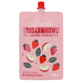 Mus jabłkowo-truskawkowy 200g * TRUSKAWKOWO OWOLOVO