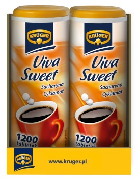 Kruger Viva Sweet Sacharyna Cyklamat Słodzik 1200 tabletek